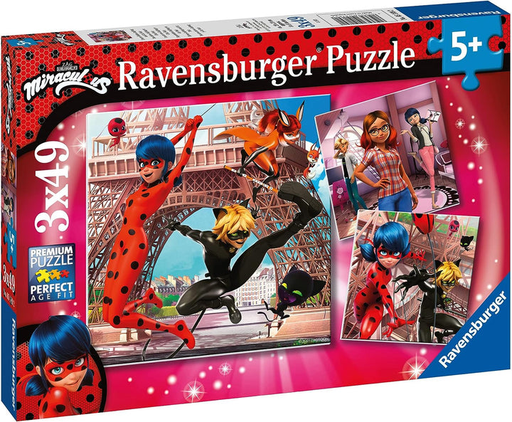 Ravensburger Miraculous: Tales of Ladybug & Cat Noir 3 x 49 Piece Jigsaw Puzzles