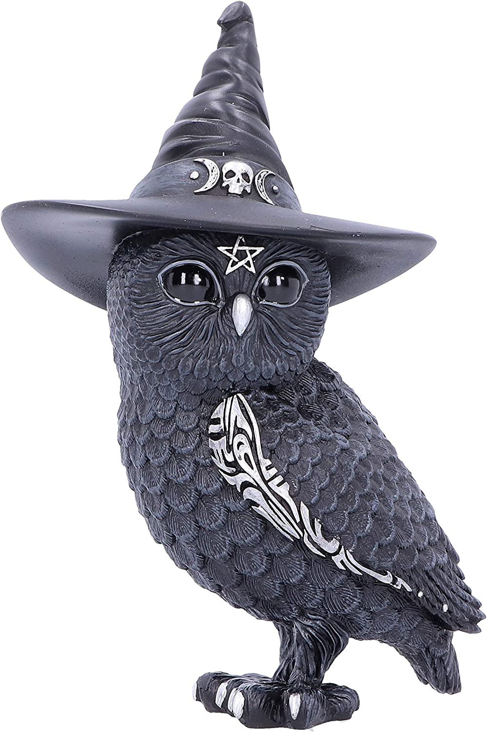 Nemesis Now Owlocen Witches Hat Occult Owl Figurine, Black, 13.5cm, Resin