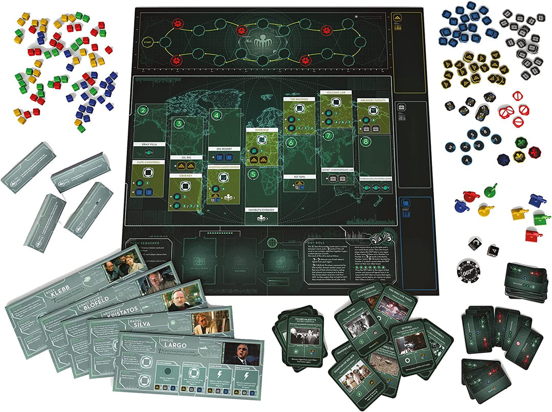 Modiphius 007 SPECTRE Board Game Board Game Ages 14+ 2-4 Players 20-45 Minutes P