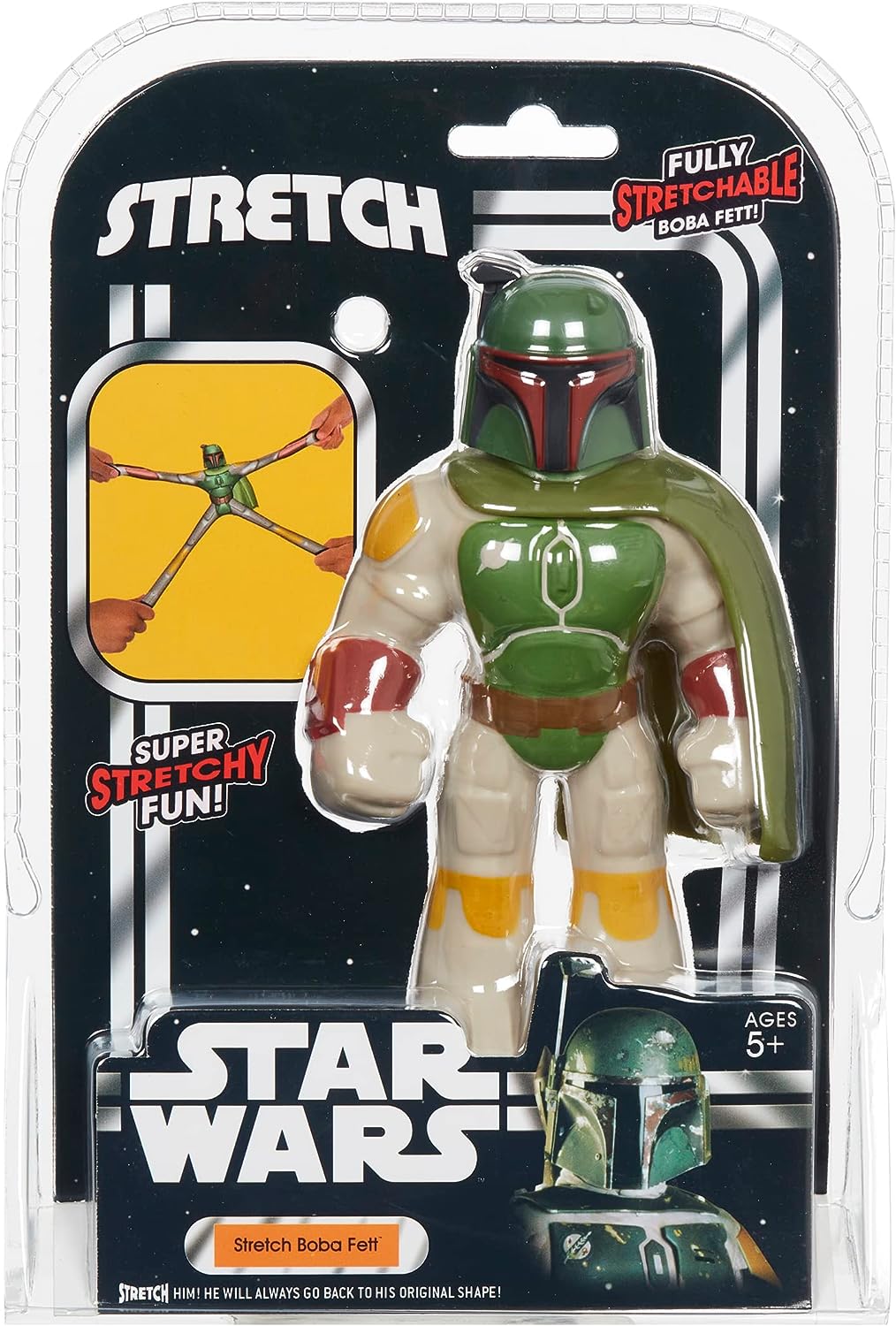 STRETCH STAR WARS BOBA FETT STRETCH TOY. STRETCH ARMSTRONG, AMAZING STRETCHY FUN