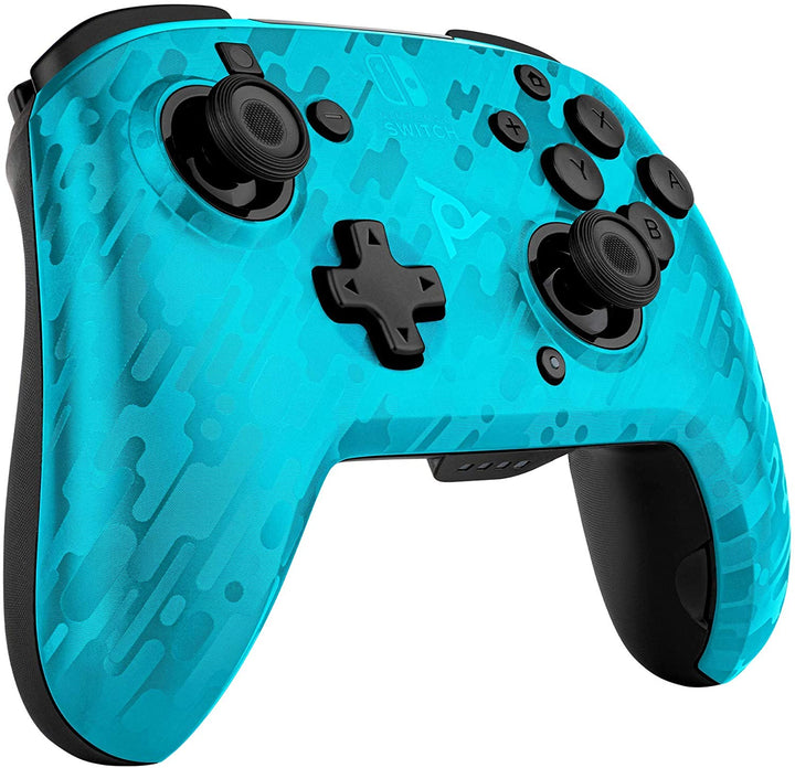 Pdp Controller Faceoff Deluxe+ Audio Draadloze Schakelaar Camo Blauw