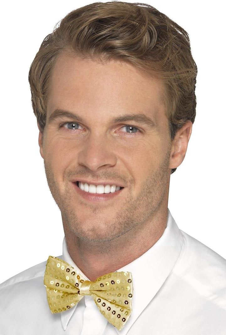 Smiffys Sequin Bowtie Gold Formal Accessory (44709)