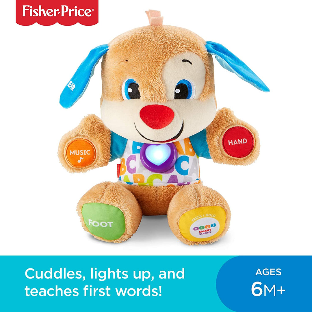 Fisher-Price FPM43 Smart Stages Puppy, Laugh and Learn Soft Educational Electronic Toddler Learning Toy with Music and Songs, Suitable for 6 Months+