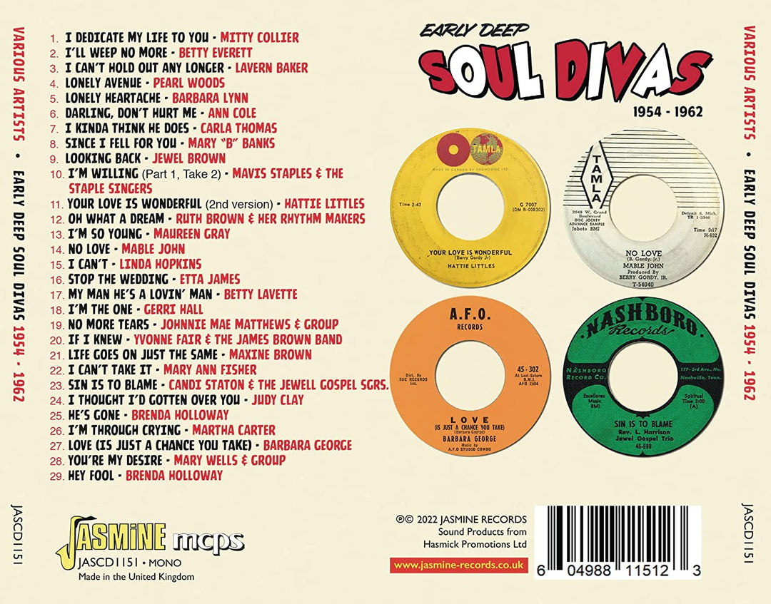 Early Deep Soul Divas 1954-1962 [Audio CD]