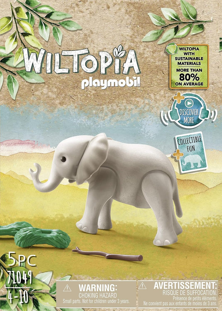 Playmobil 71049 Wiltopia Young Elephant, Animal toy,for children 4-10, Sustainable Toys