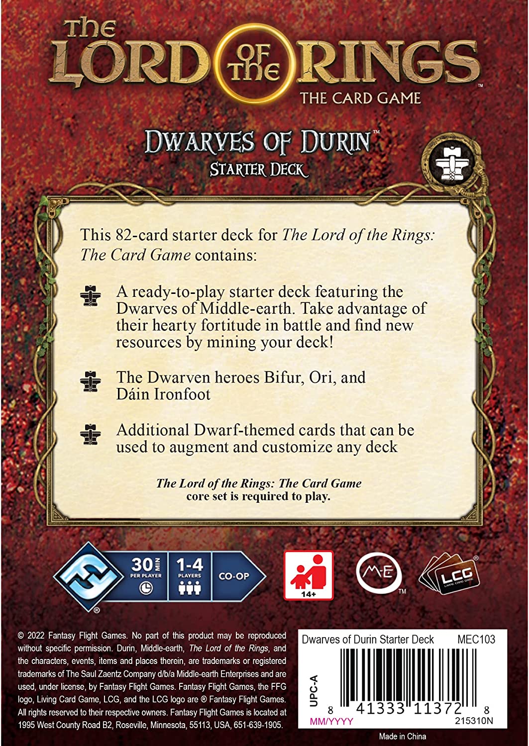 The Lord of the Rings LCG: Dwarves of Durin Starter Deck