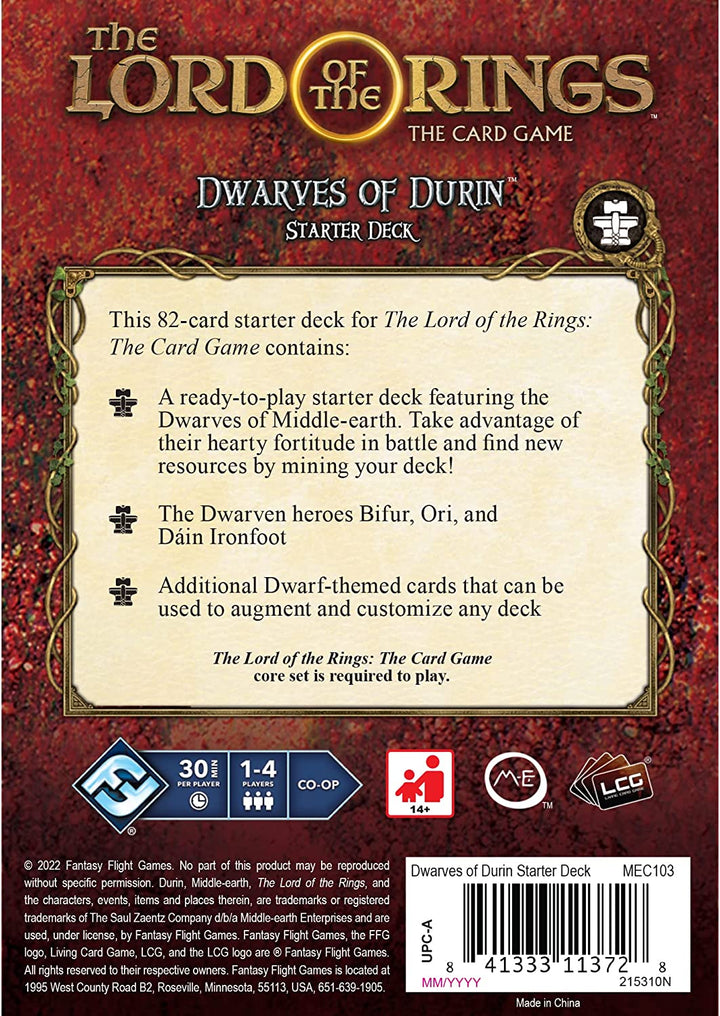 The Lord of the Rings LCG: Dwarves of Durin Starter Deck