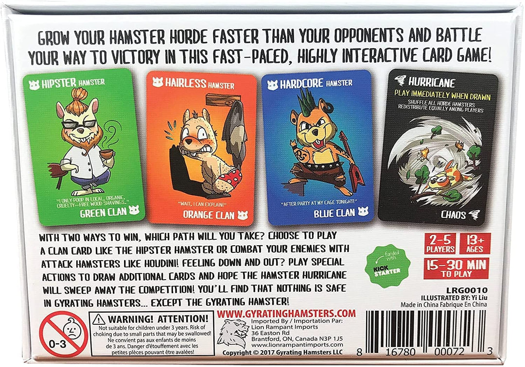 Gyrating Hamsters Card Game: Original Version