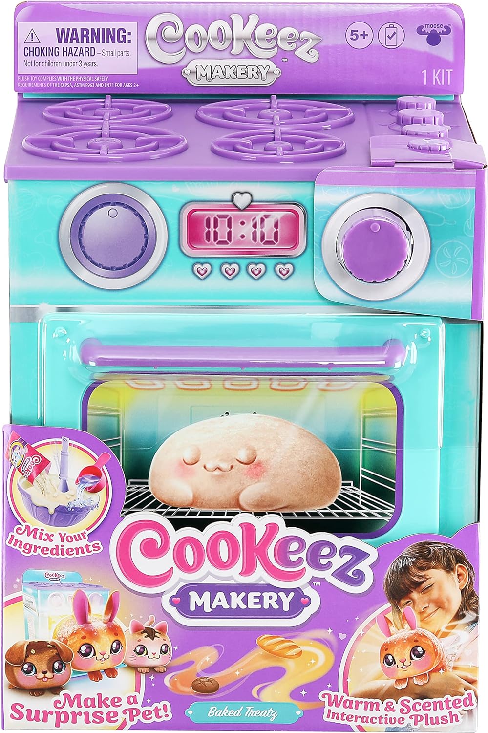 Cookeez Bread Oven Playset - Interactive Plush Baking Toy for Ages 5-12 (23501)