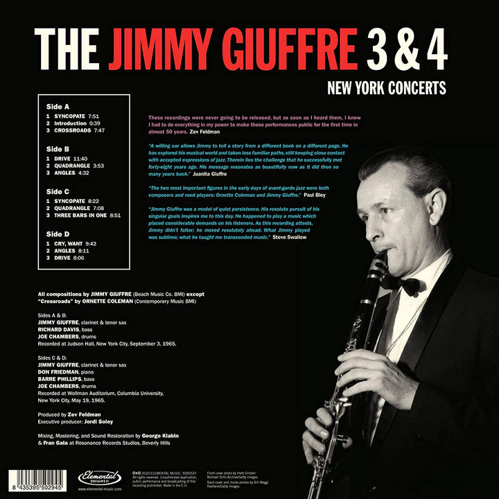 The Jimmy Giuffre 3 & 4: New York Concerts [Vinyl]