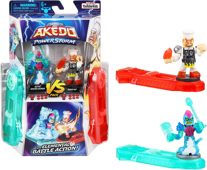 Legends of Akedo: Powerstorm Versus Pack - Epic Briny Vs Bun Burner Warrior Figures