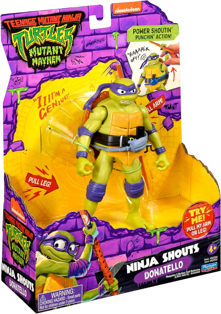 Teenage Mutant Ninja Turtles 83352CO Mutant Mayhem 5.5-Inch Donatello Deluxe Ninja Shouts Figure