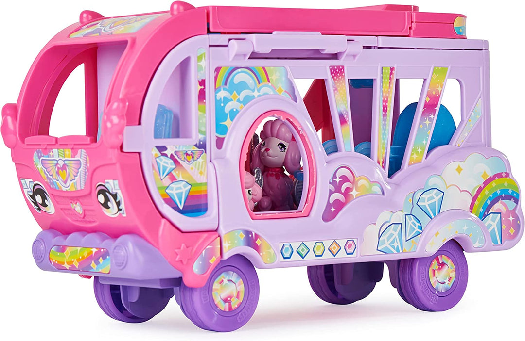 Hatchimals CollEGGtibles, Transforming Rainbow-cation Camper Toy Car with 6 Exclusive Characters