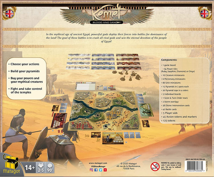 Matagot SARL | Kemet - Blood and Sand | Board Game | Ages 12+ | 2 to 5 Players |