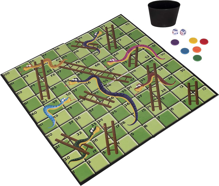 HTI Toys Traditional Games Snakes & Ladders Family Board Game Set