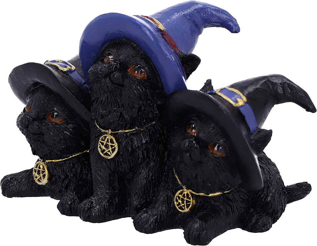 Nemesis Now Familiar Felines Black Cats in Witches Hats Figurine, 9.8cm