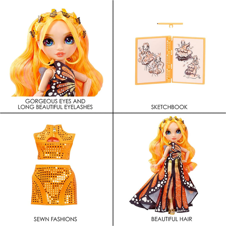 Rainbow High Fantastic Poppy Rowan Orange Doll Fashion Playset