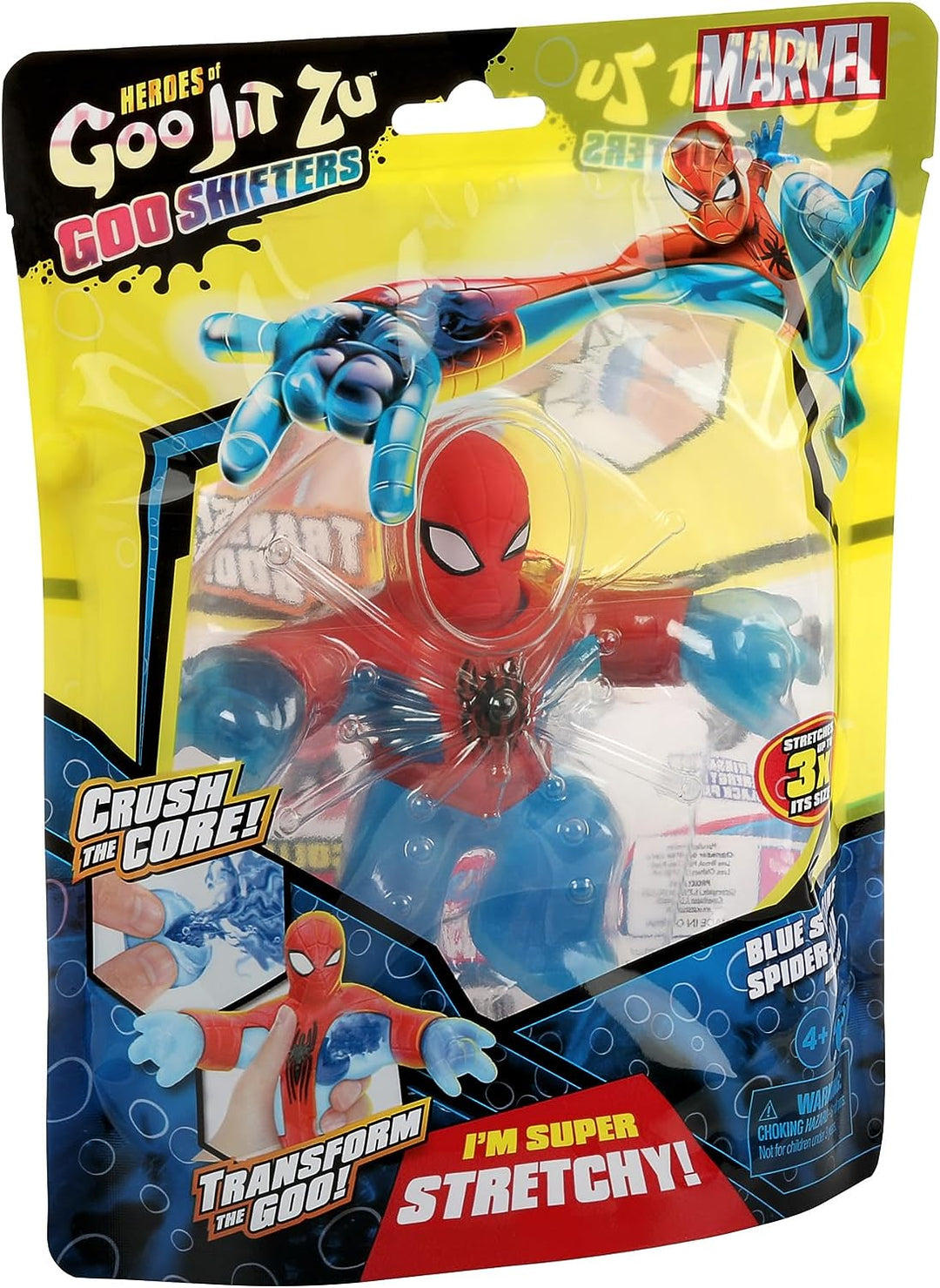 Heroes of Goo Jit Zu Goo Shifters Marvel Stretchy Blue Strike Spider-Man