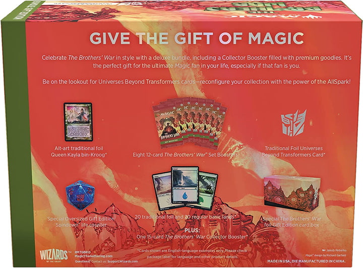 Magic The Gathering The Brothers’ War Gift Bundle, 8 Set Boosters + 1 Collector