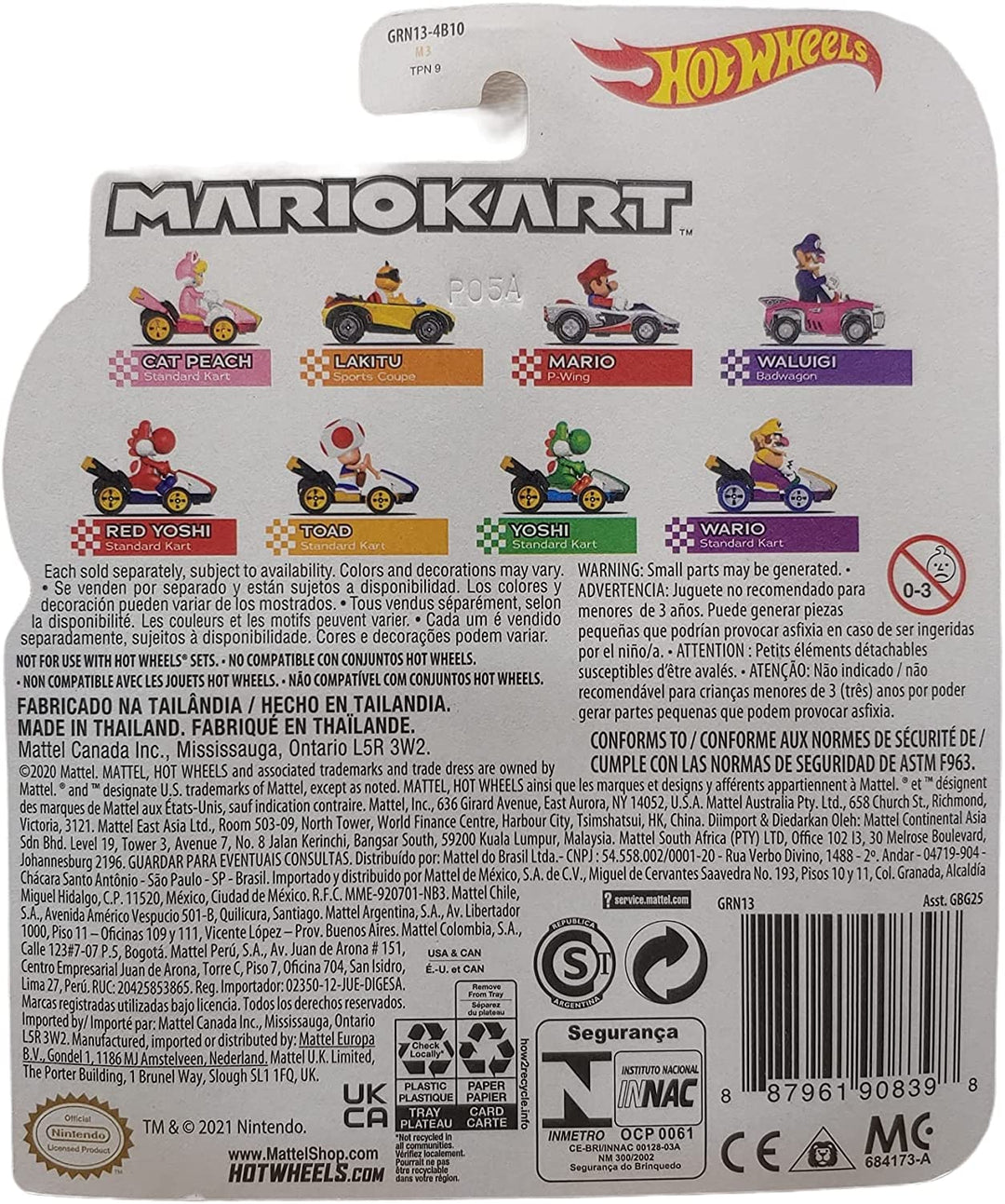 DieCast Hotwheels Mario Kart Cat Peach Standard Kart - Toty Winner 2021