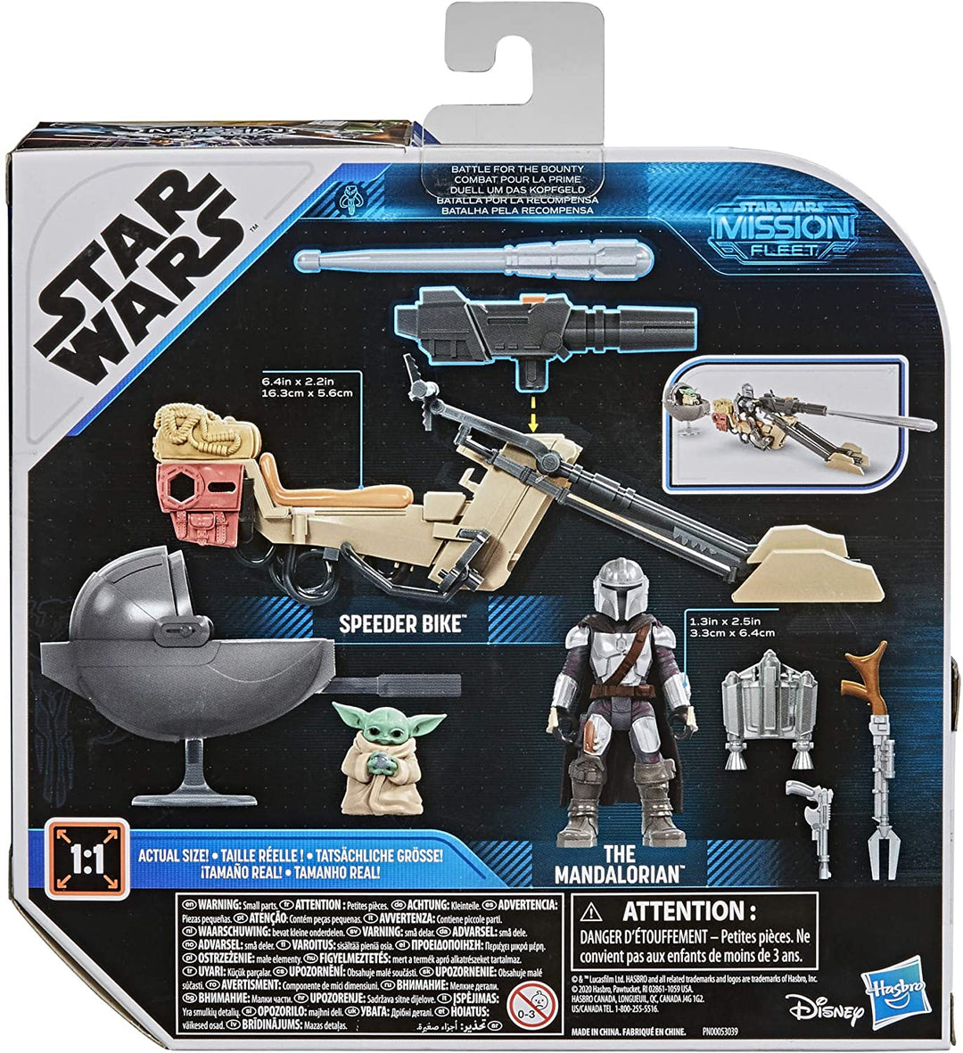 Star Wars Mission Fleet Expedition Class The Mandalorian The Child Battle for The Child Battle for the Bounty Figurines et véhicule à l&#39;échelle 6 cm