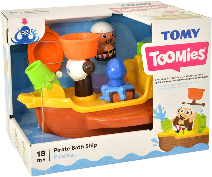 TOMY Toomies Pirate Bath Baby Bath Toy, Shower Baby Toy for Water Play in the Bath, Kids Bath Toy Suitable for Toddlers & Children, Boys & Girls from 18 Months+