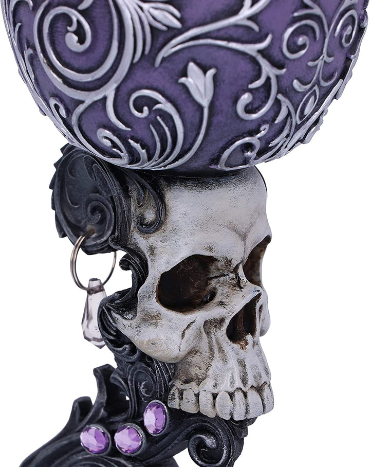 Nemesis Now B5168R0 Deaths Desire Twin Skull Heart Set of Two Goblets, Purple, 1