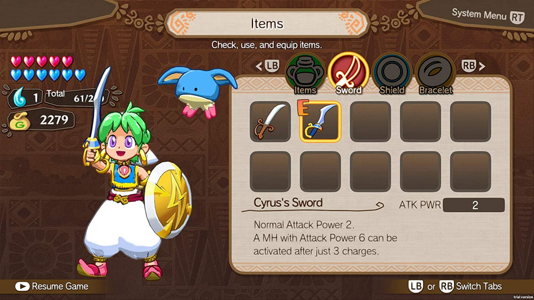 Wonder Boy Asha In Monster World (Nintendo Switch)