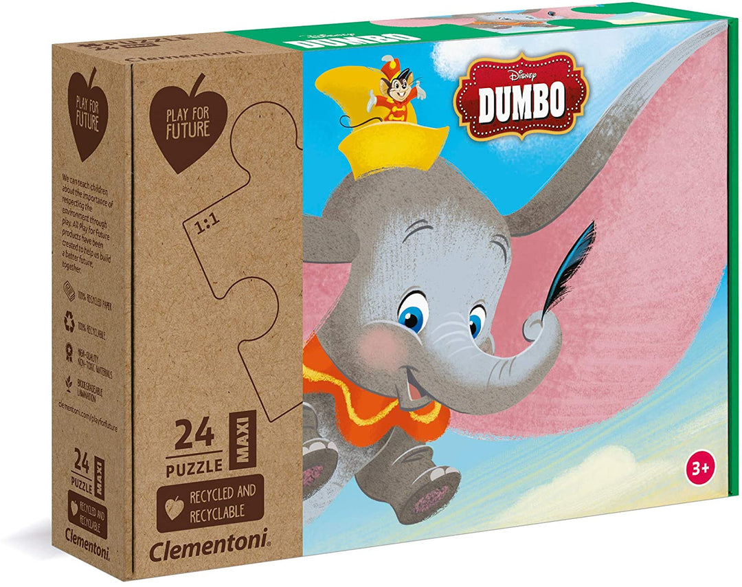 Clementoni - 20261 - Disney Dumbo - 24 Maxi Pieces - Made In Italy - 100% Recycl