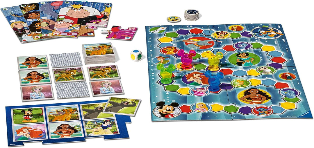 Ravensburger Disney 100th Anniversary 4-in-1 Games Compendium Set for Kids