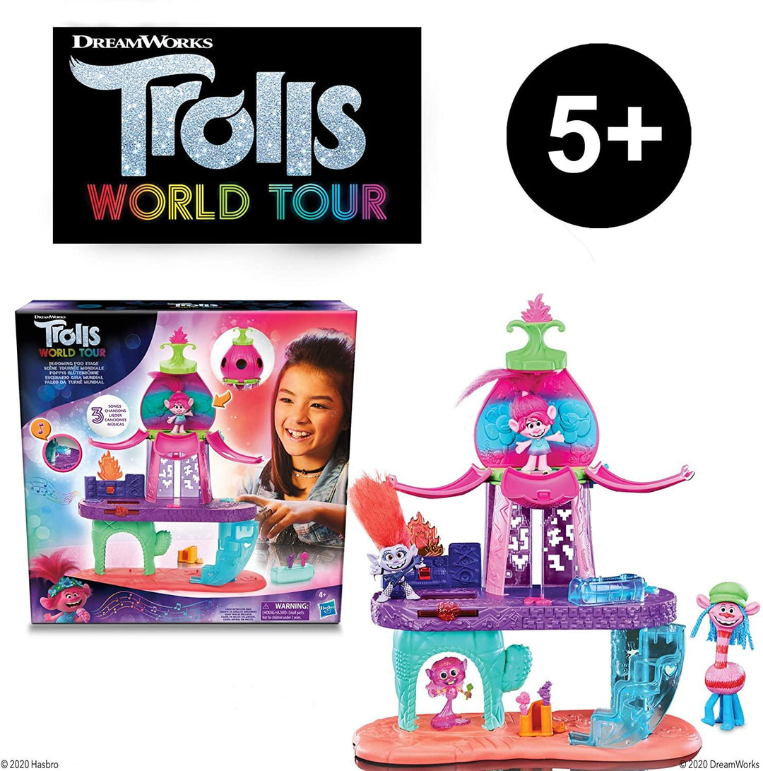 Trolls World Tour Blooming Pod Stage Musical Toy for Girls and Boys - Yachew