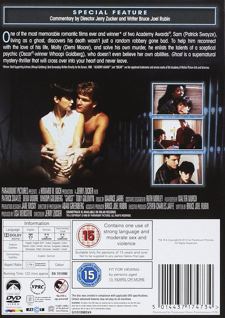 Ghost [1990] - Romance/Fantasy [DVD]