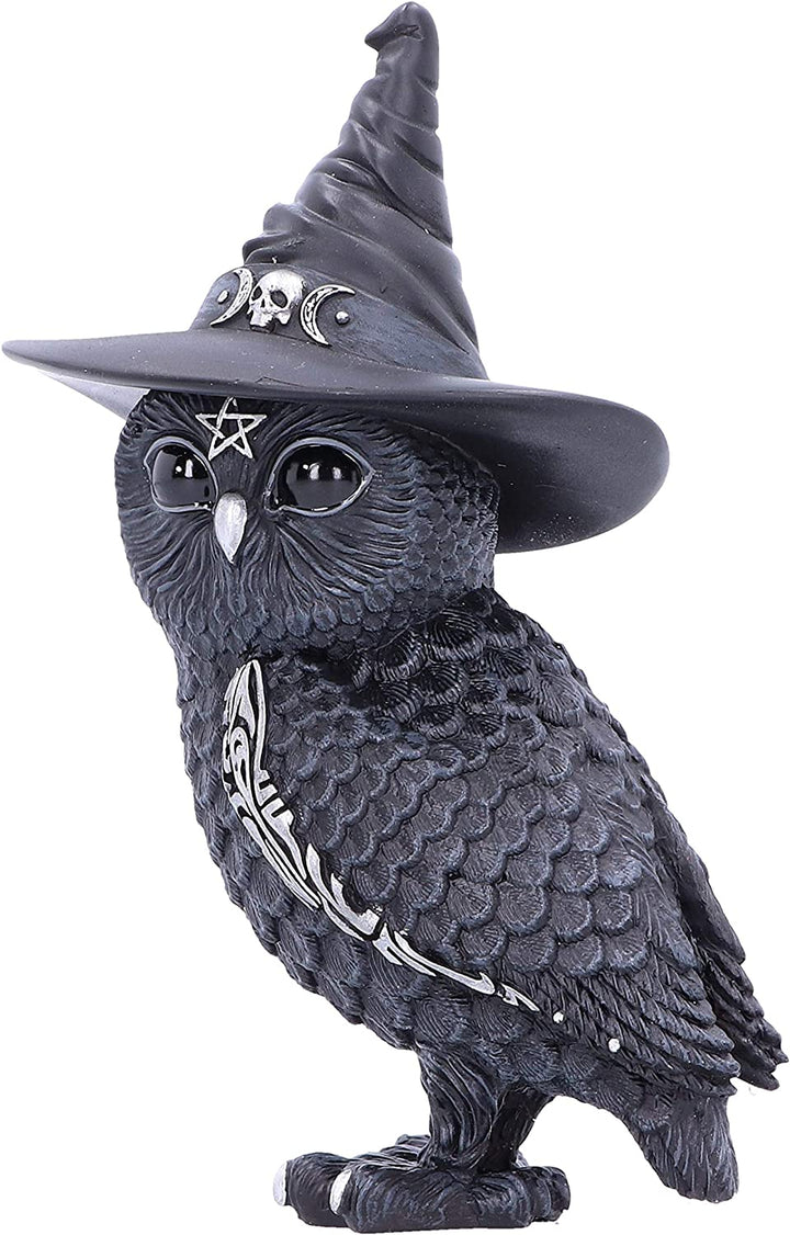 Nemesis Now Owlocen Witches Hat Occult Owl Figurine, Black, 13.5cm, Resin