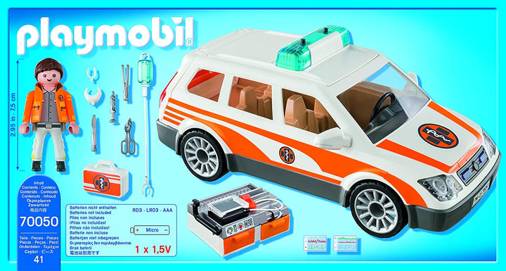 Playmobil 70050 City Life Hospital Coche de emergencia con luces y sonido