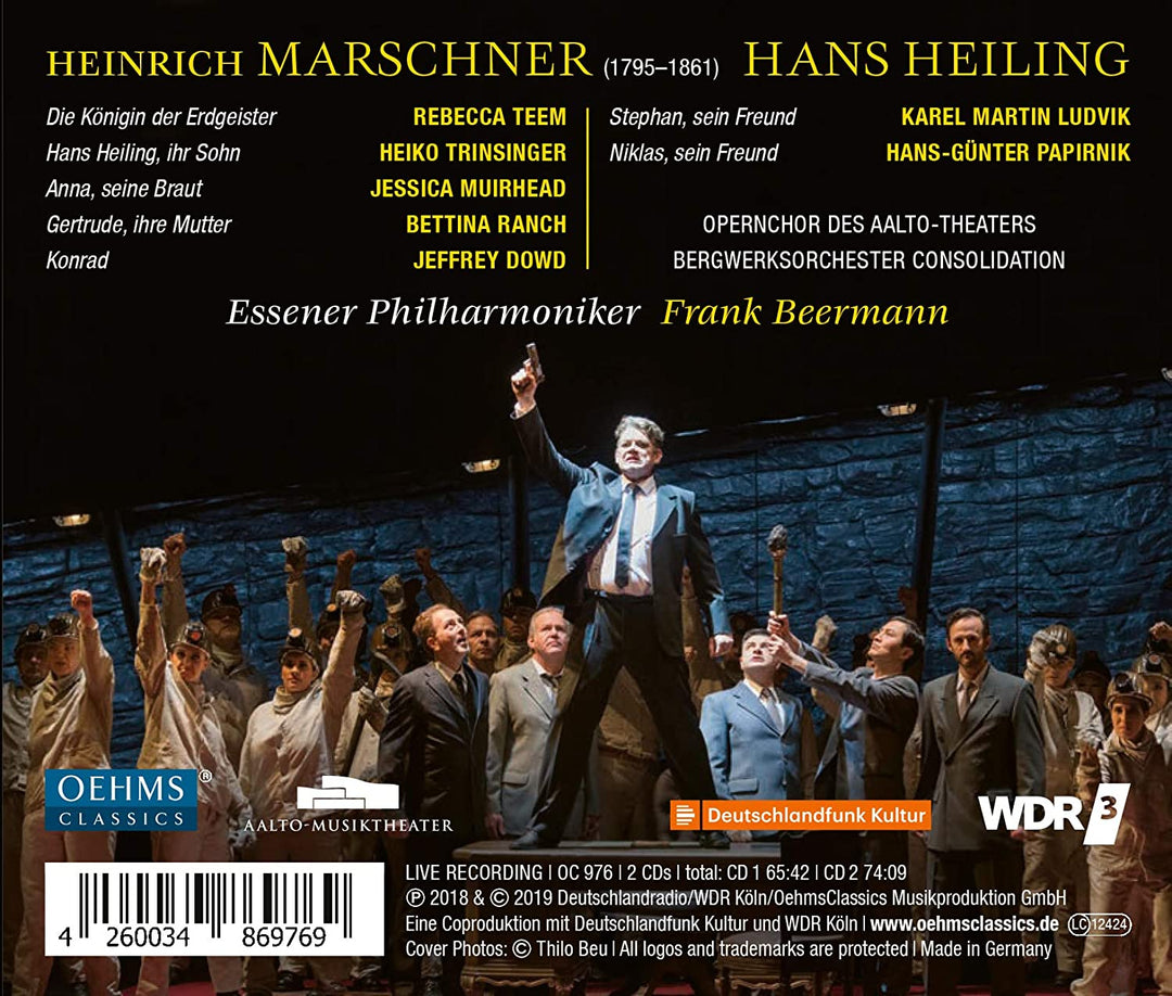 Marschner: Hans Heiling [Rebecca Teem; Heiko Trinsinger; Jessica Muirhead; Bettina Ranch; Frank Beermann] [Oehms Classics: OC976] [Audio CD]