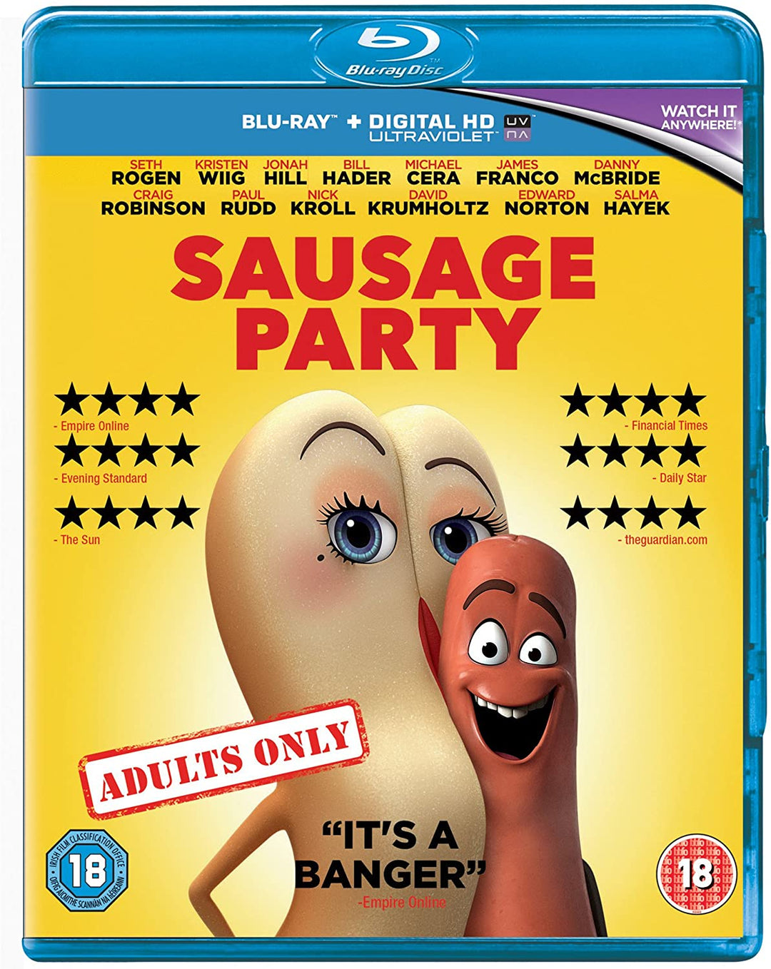 Sausage Party [2016] [Region Free] - Comedy/Adventure [Blu-ray]