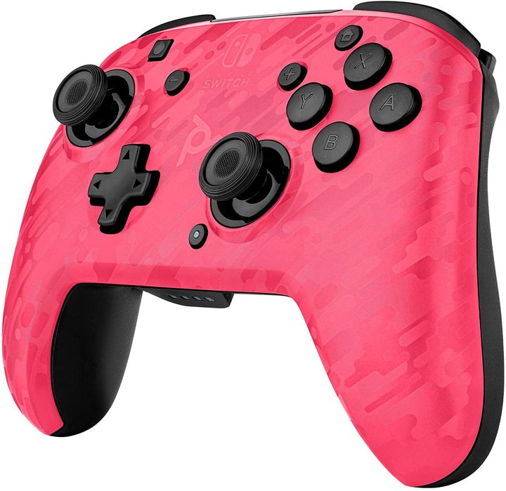 Controlador PDP Faceoff Deluxe + Interruptor inalámbrico de audio Camo Pink