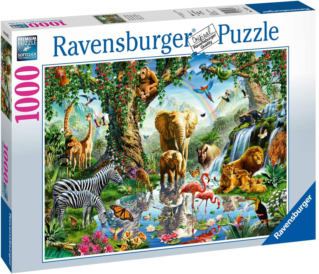 Ravensburger 19837 Adventures in The Jungle 1000pc Jigsaw Puzzle, Multicoloured