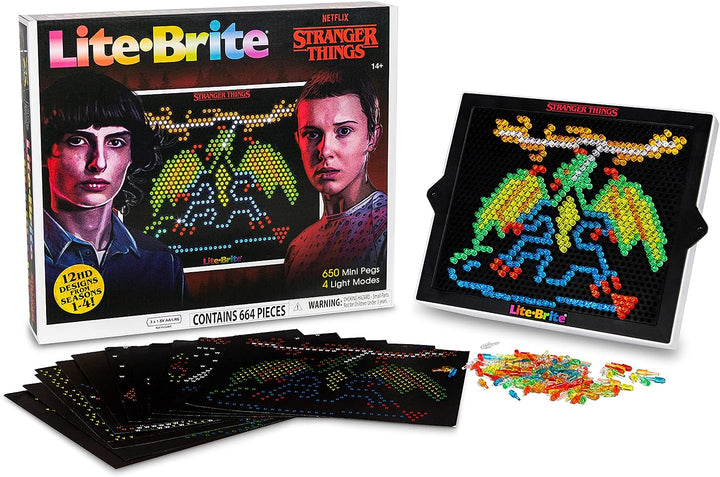 Lite Brite Stranger Things Special Edition, Best of 4 Seasons - Featuring Icons & Themes from The Popular Netflix Series