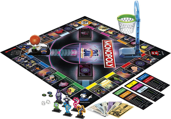 Monopoly: Space Jam: A New Legacy Edition Family Board Game, LeBron James Space Jam 2 Game, for Children Aged 8 and Up, Multicolor