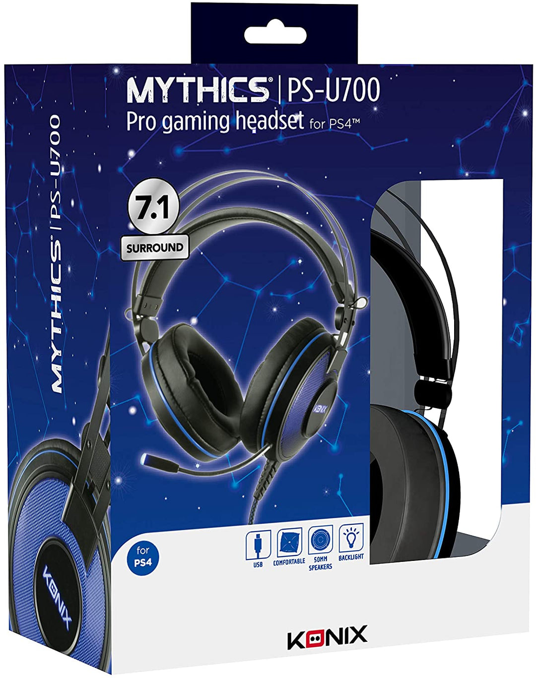 Konix Casque Pro gaming PS-U700 pour PS4 - Mythics