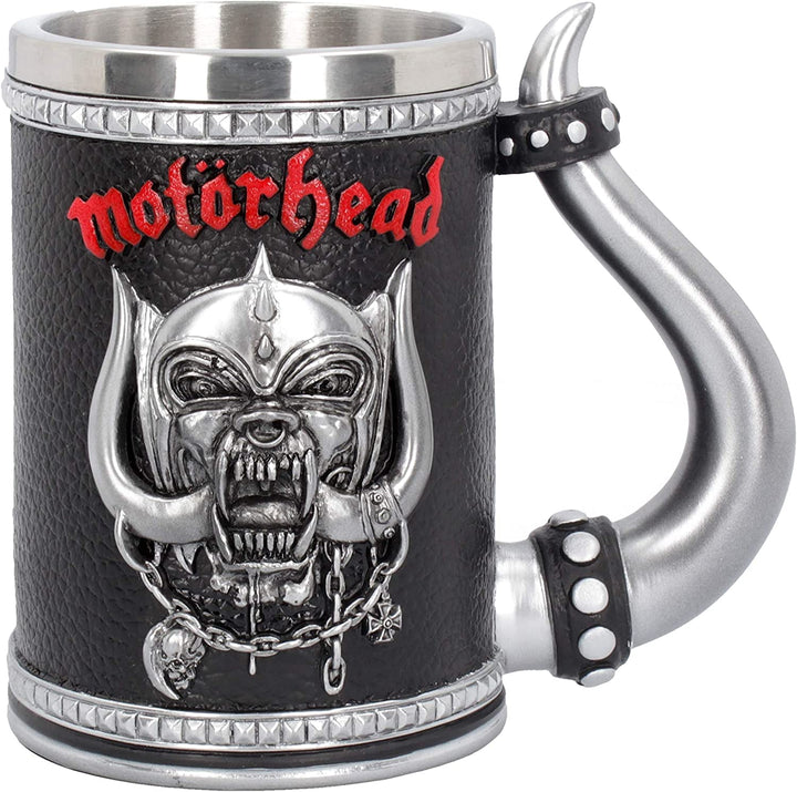 Nemesis Now B4121M8 Motorhead Tankard Mug 14cm Black, Resin w/Stainless Steel In