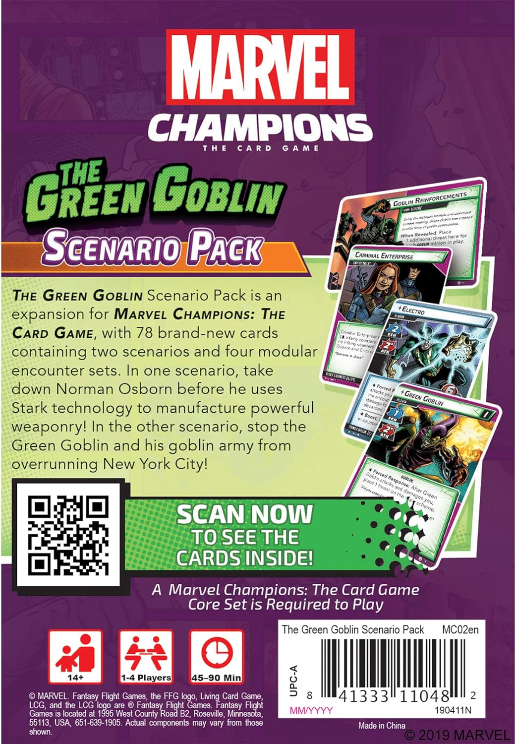 Fantasy Flight Games | Marvel Champions: Scenario Pack: The Green Goblin | Card Game