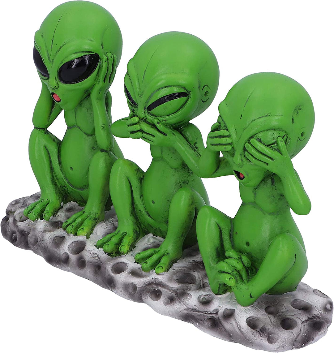 Nemesis Now Three Wise Martians 16cm See No Hear No Speak No Evil Alien Figurine