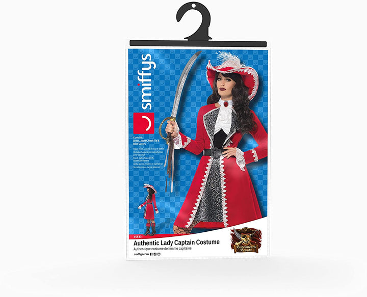 Smiffys Deluxe Authentic Lady Captain Costume XL - UK Size 20-22