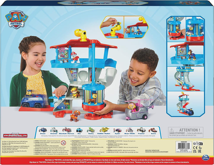 Paw Patrol Lookout Tower Playset with Toy Car Launcher, 2 Chase Action Figures