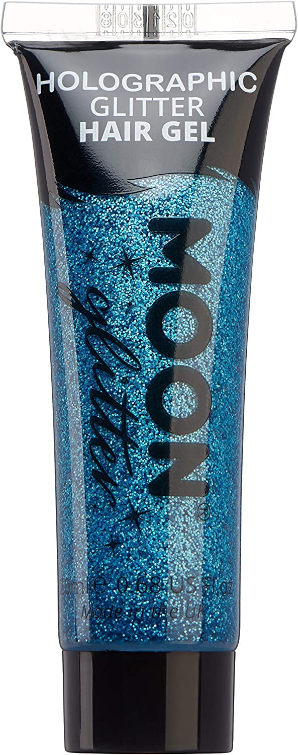 Holographic Glitter Hair Gel by Moon Glitter - 20ml - Blue