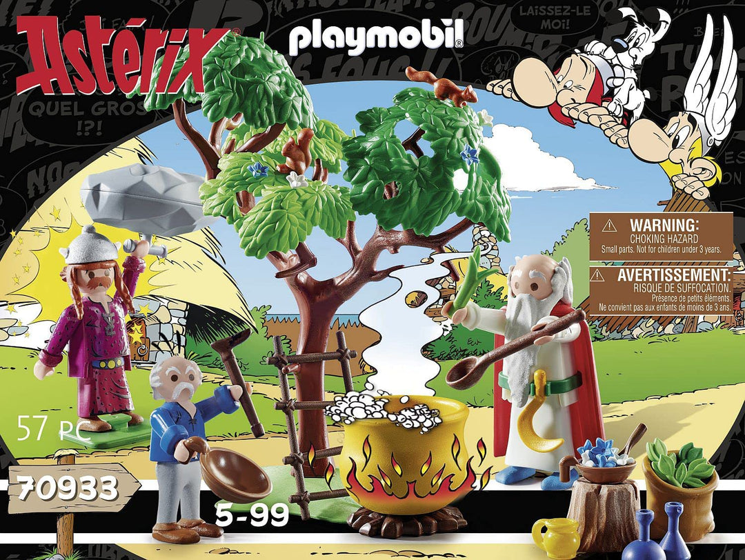 PLAYMOBIL Asterix 70933 Getafix with the Cauldron of Magic Potion, Toy for Children Ages 5+