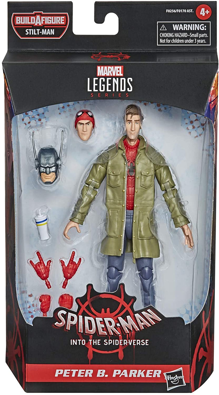 Hasbro Marvel Legends Series Spider-Man: Into the Spider-Verse Peter B. Parker 6-inch Collectible Action Figure Toy For Kids Age 4 and Up