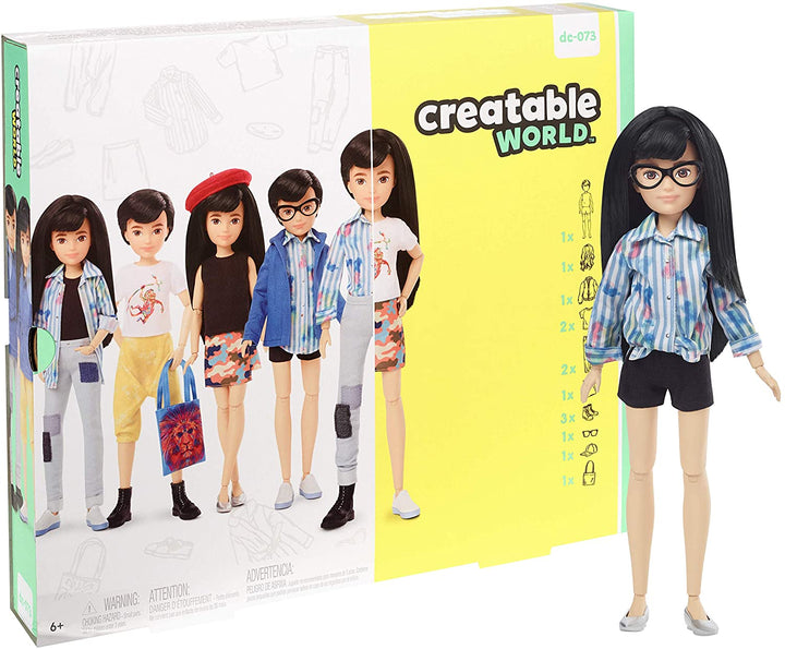 CREATABLE WORLD GGG54 Deluxe Character Kit - Black Straight Hair